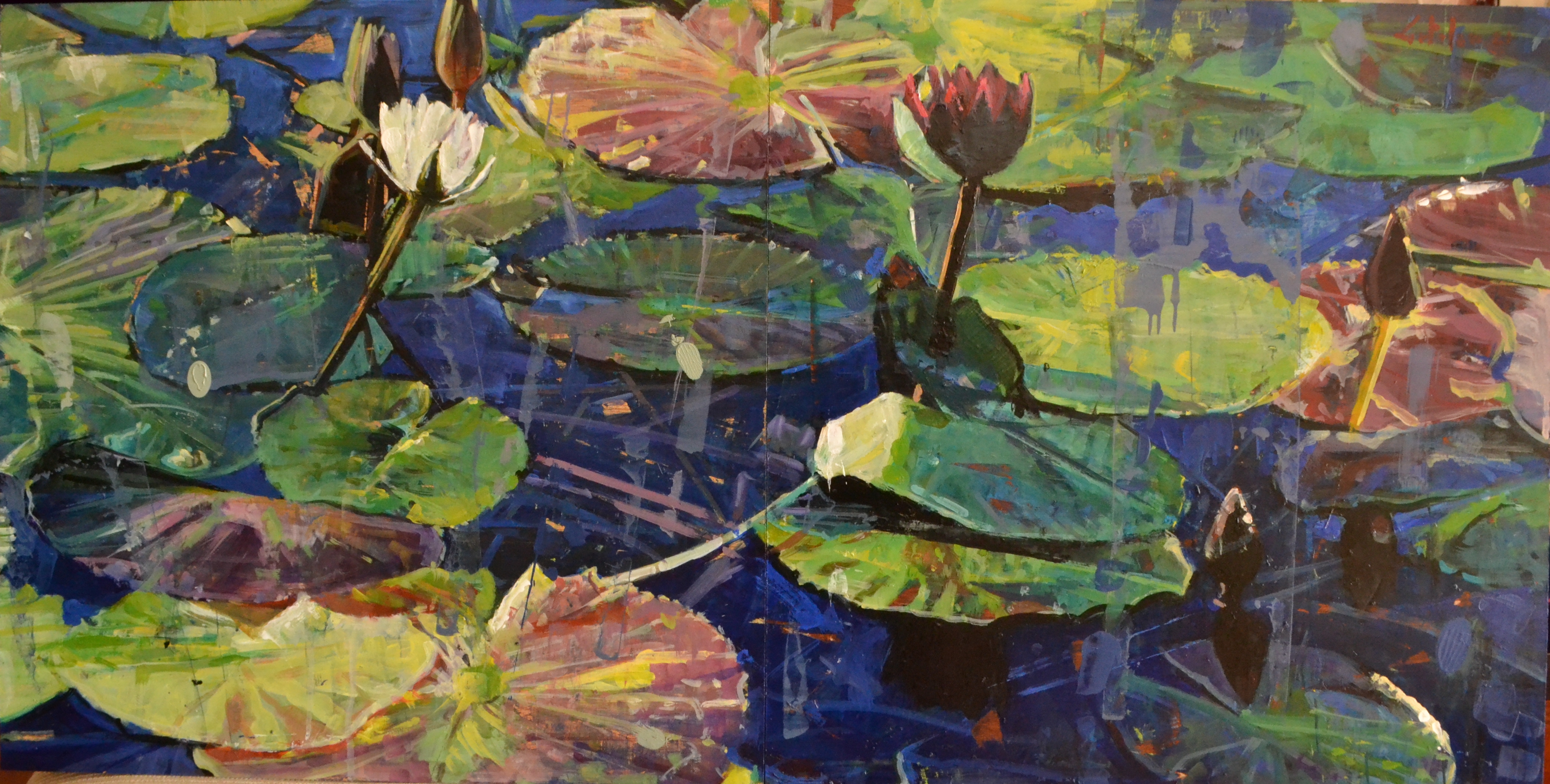 Waterlilies ( Diptych ) - Artwork