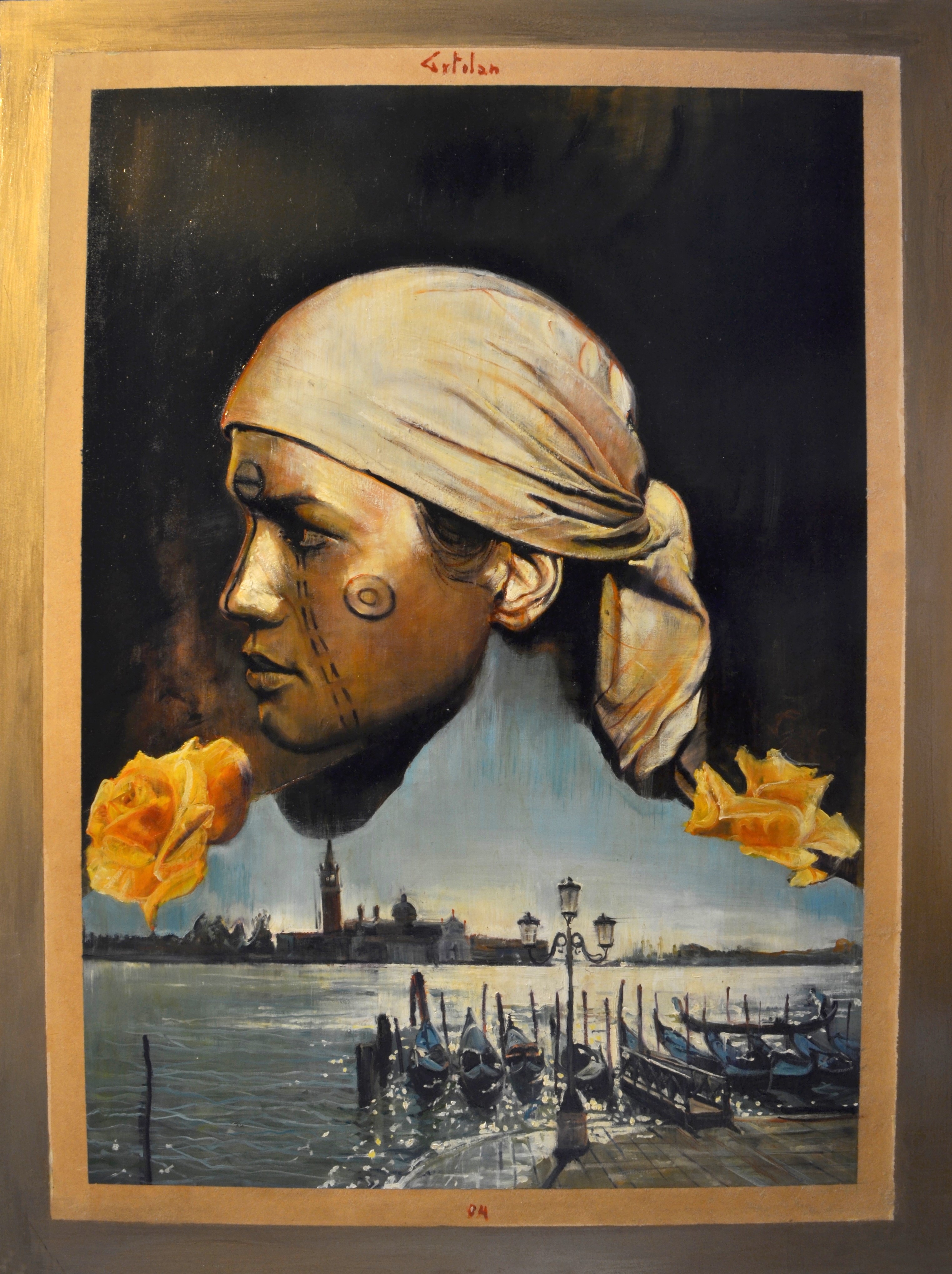 The woman with the red hat - Artwork