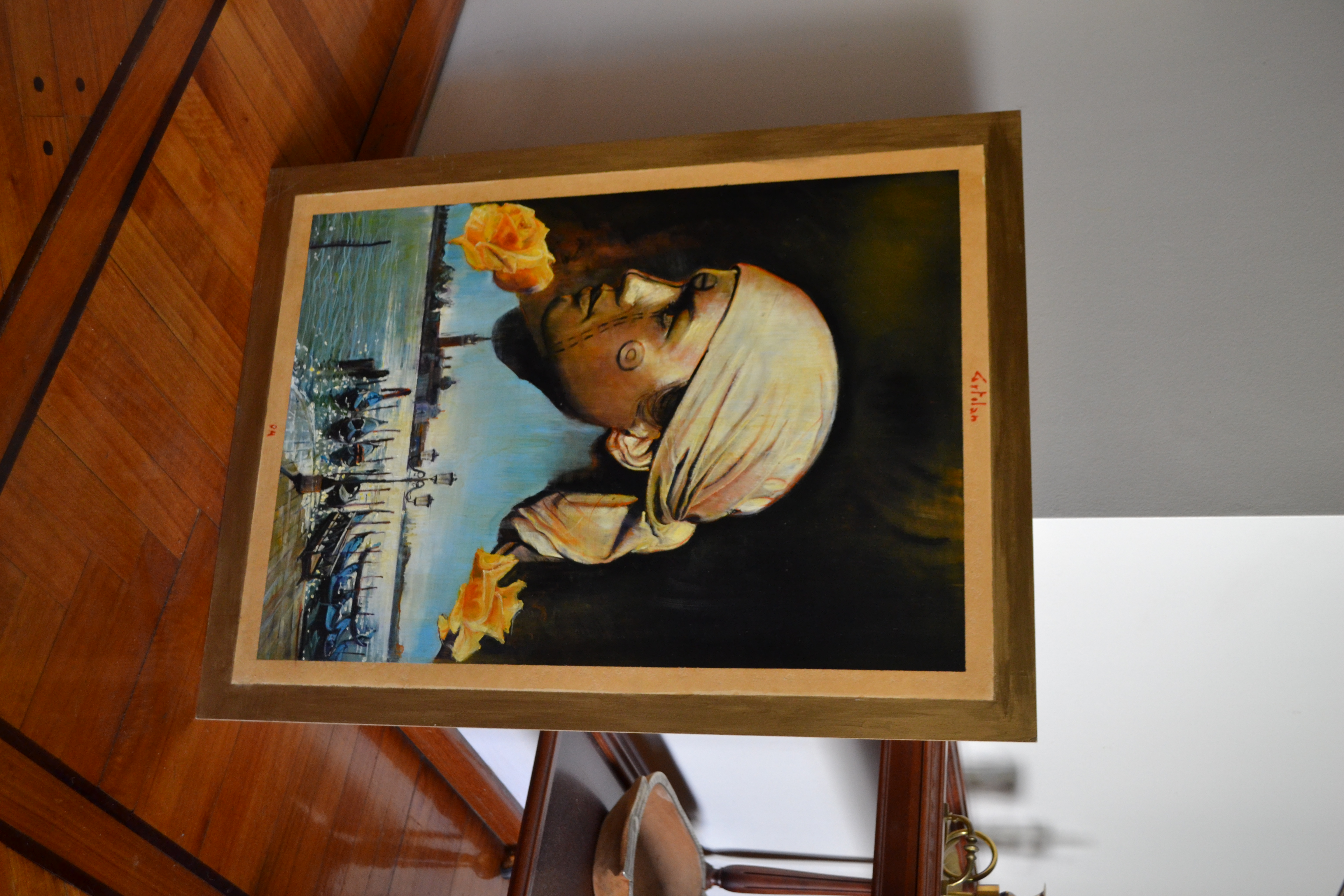 The woman with the red hat - Artwork