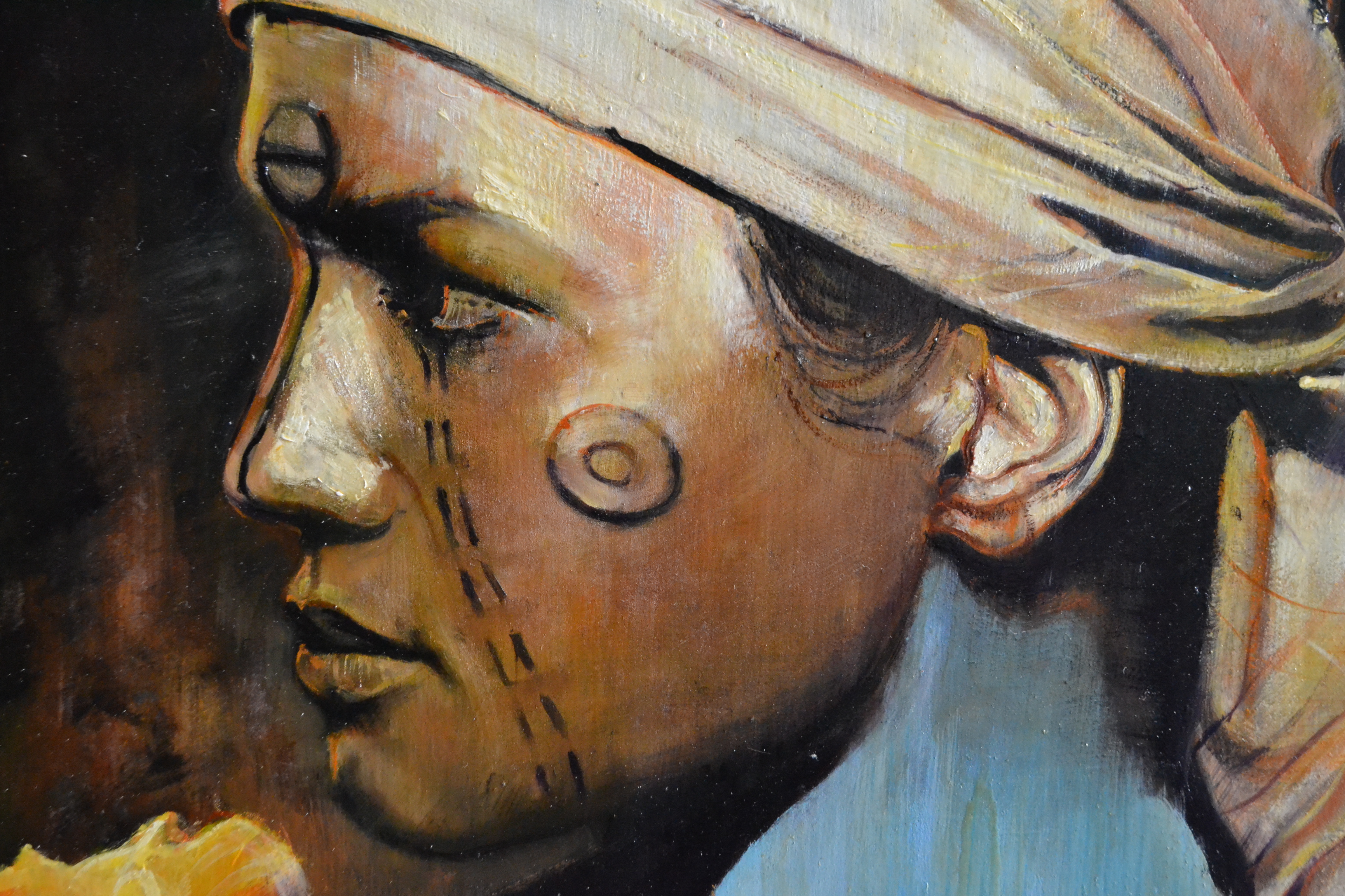 The woman with the red hat - Artwork