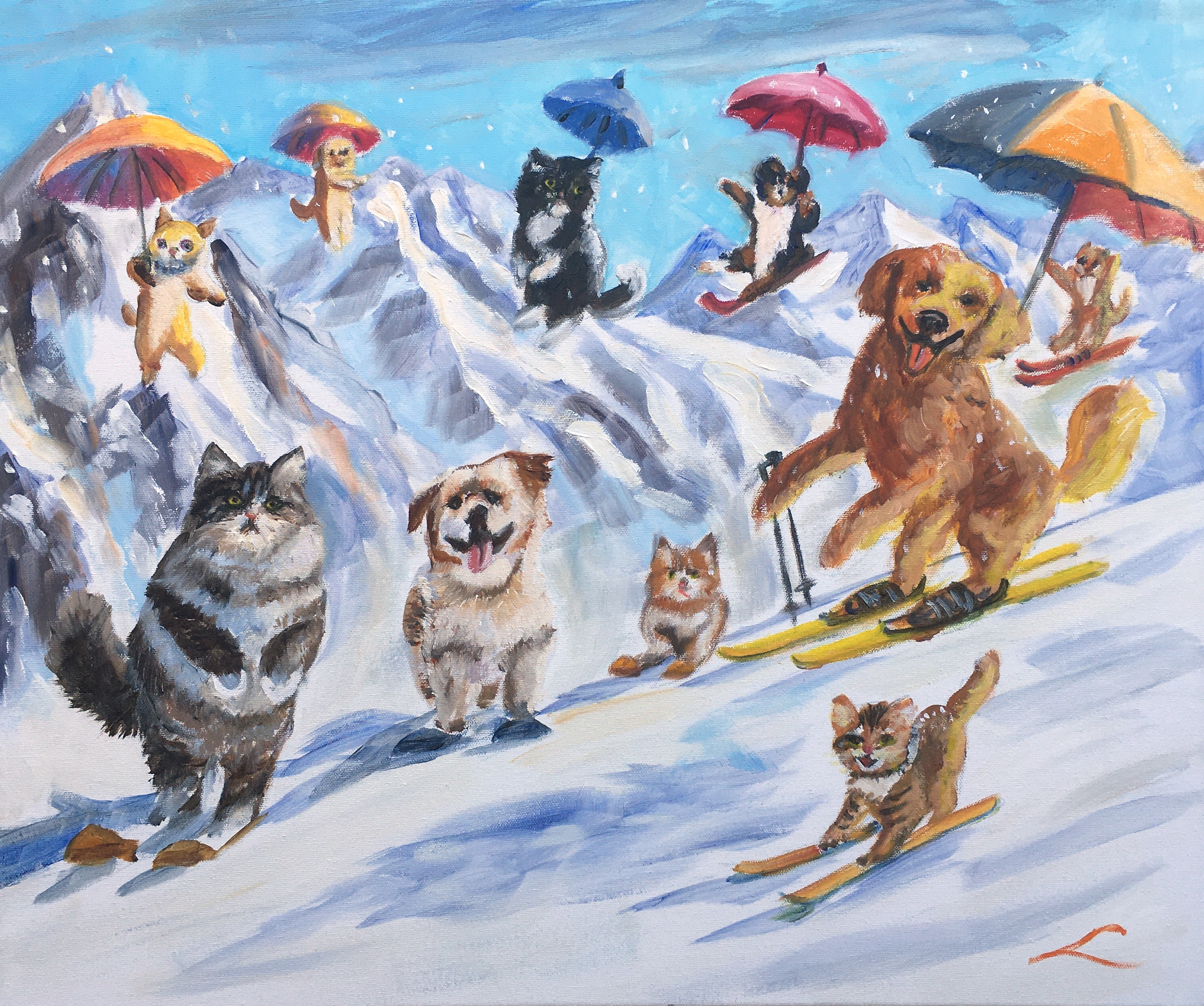Snowing cats and dogs - Artwork