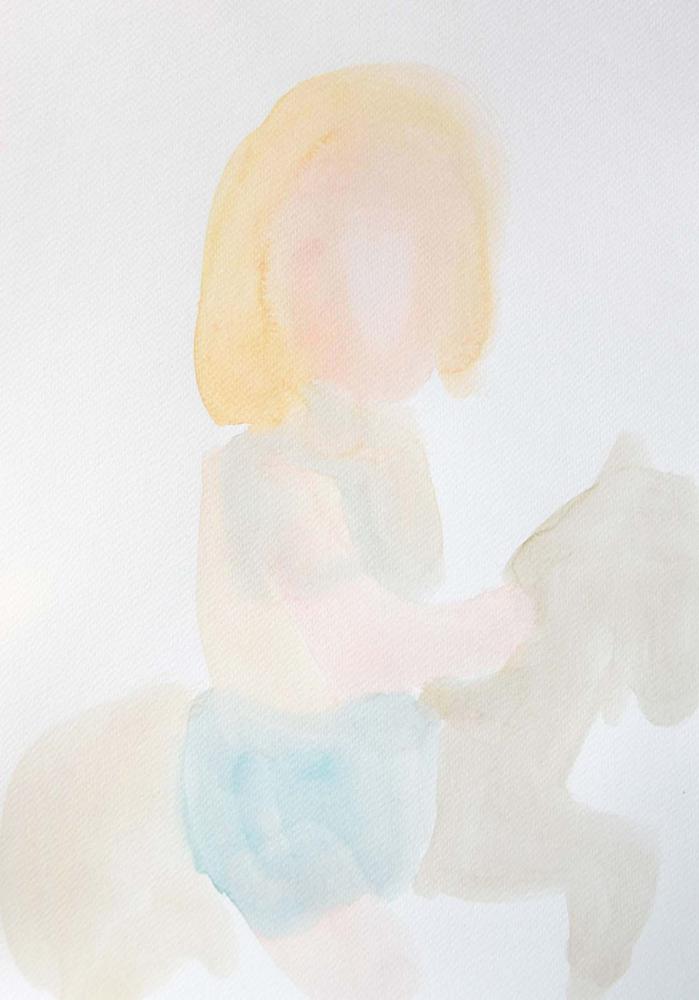 Salgo solo sul cavallo viola - Artwork