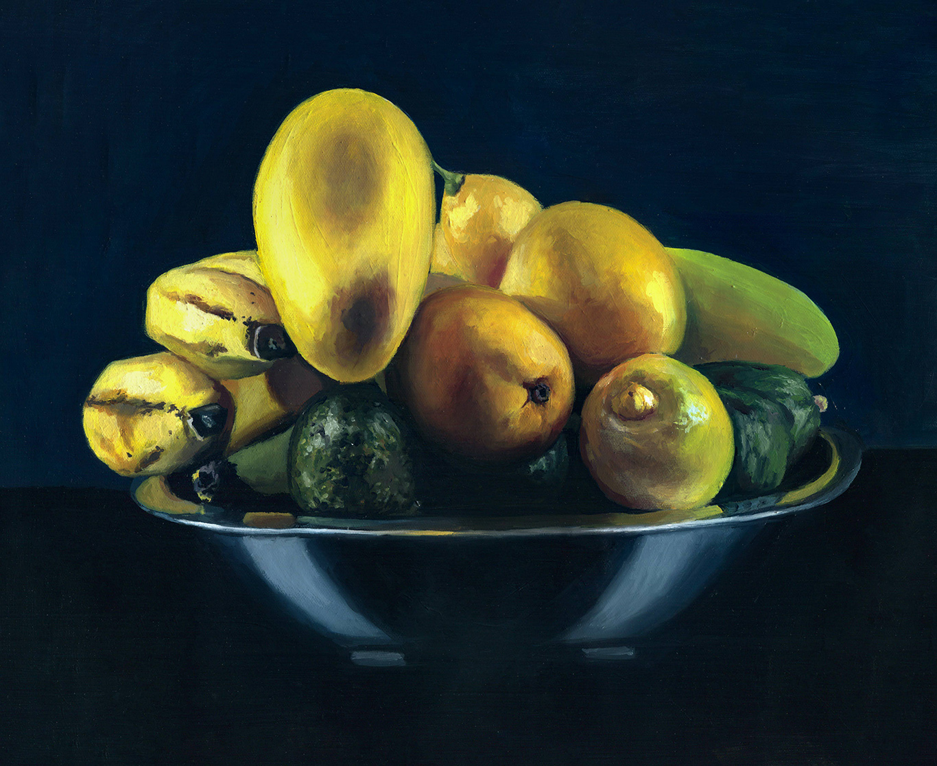Still Life with Avocados, Lemons, Mangos and Bananas.  - Artwork
