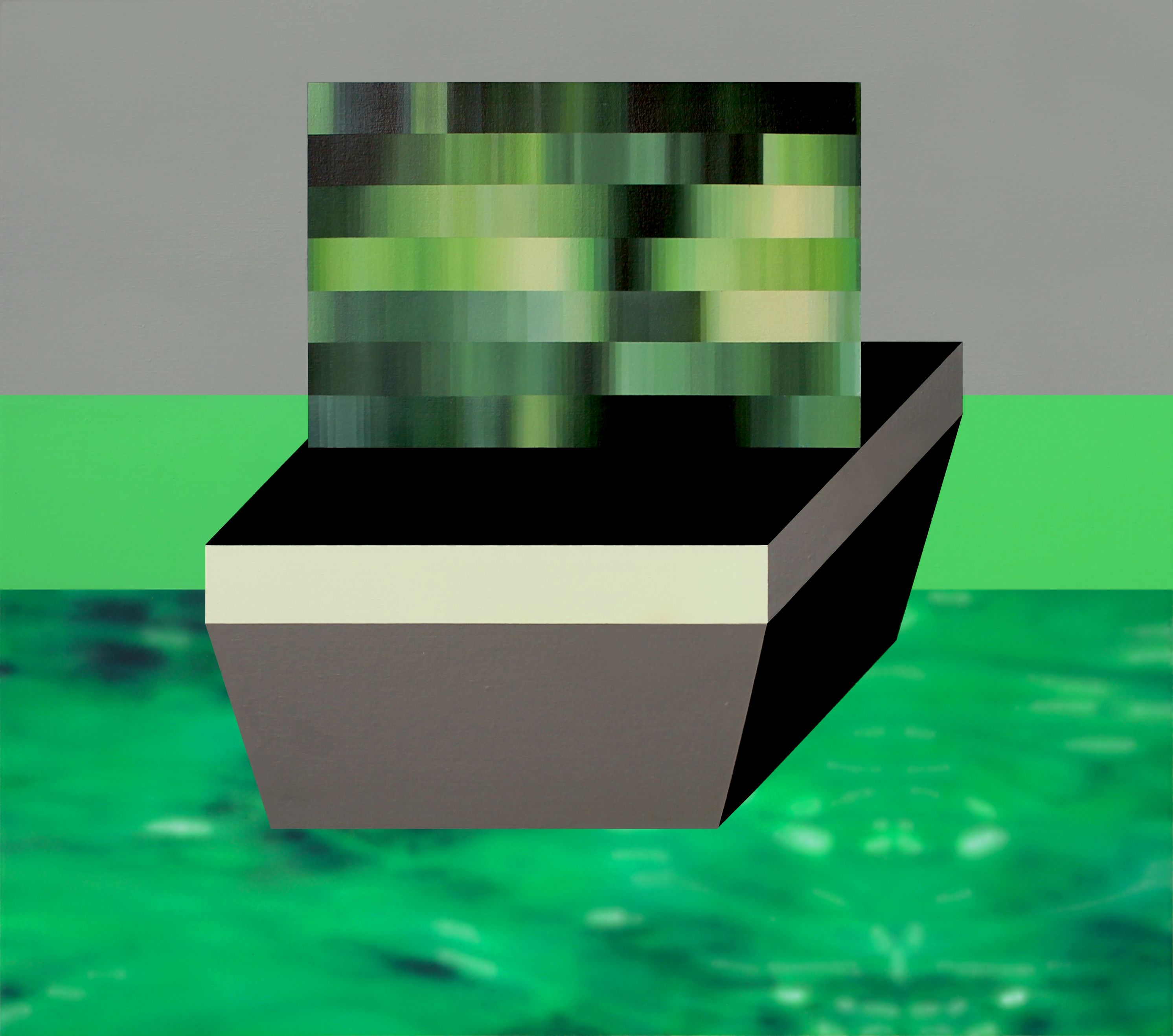 Structure collocated in a synthetic landscape  - Artwork