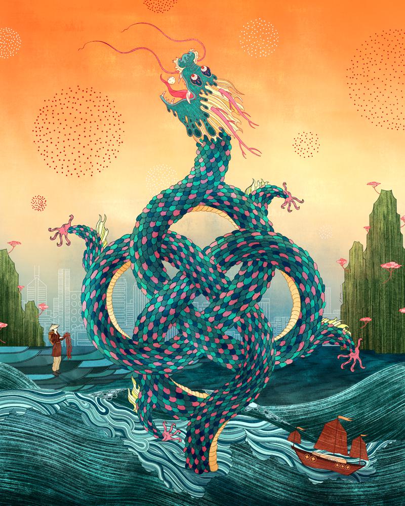 THE FOUR SEAS DRAGON - Artwork