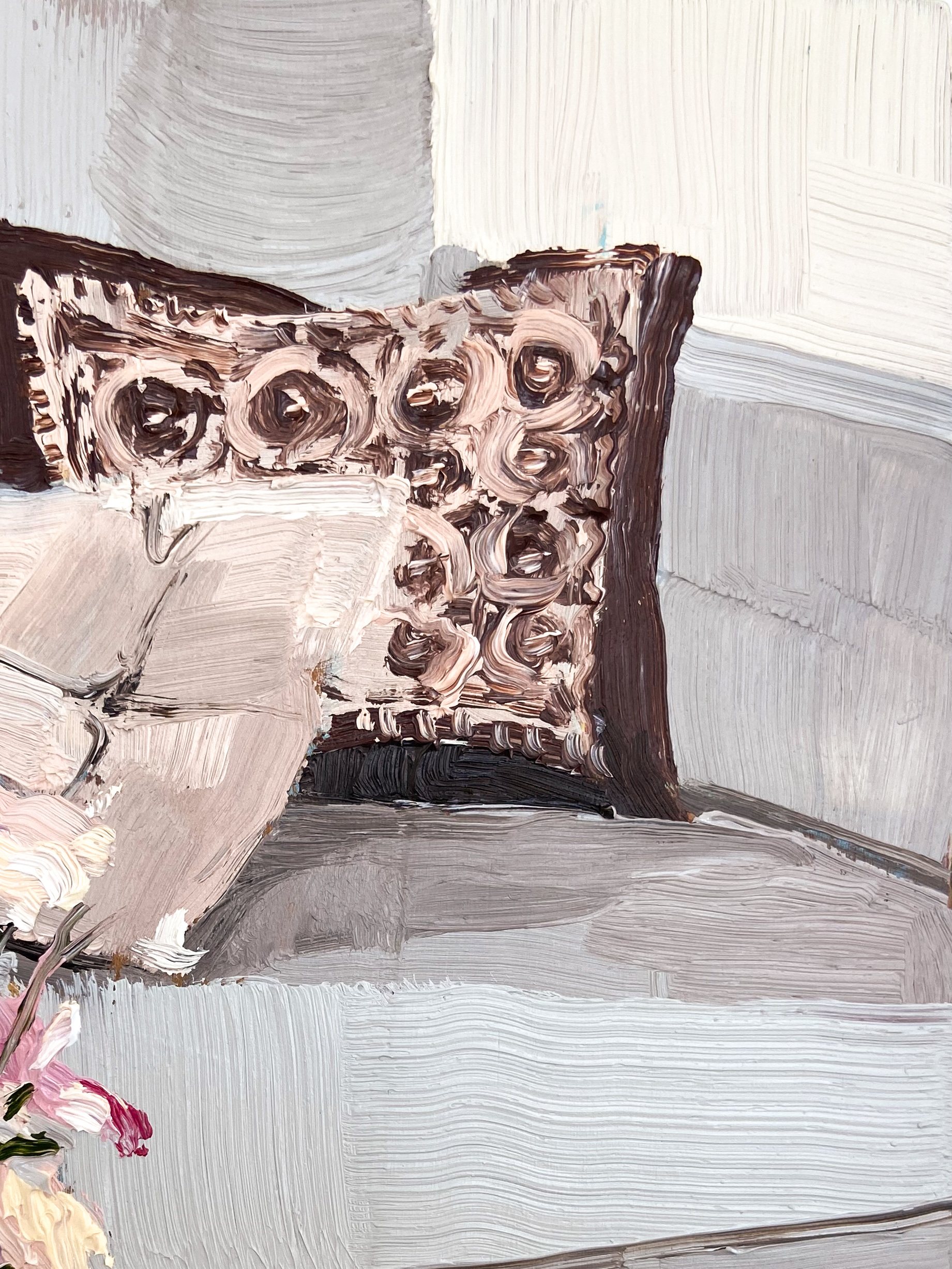 Lisianthus and Pillows - Artwork