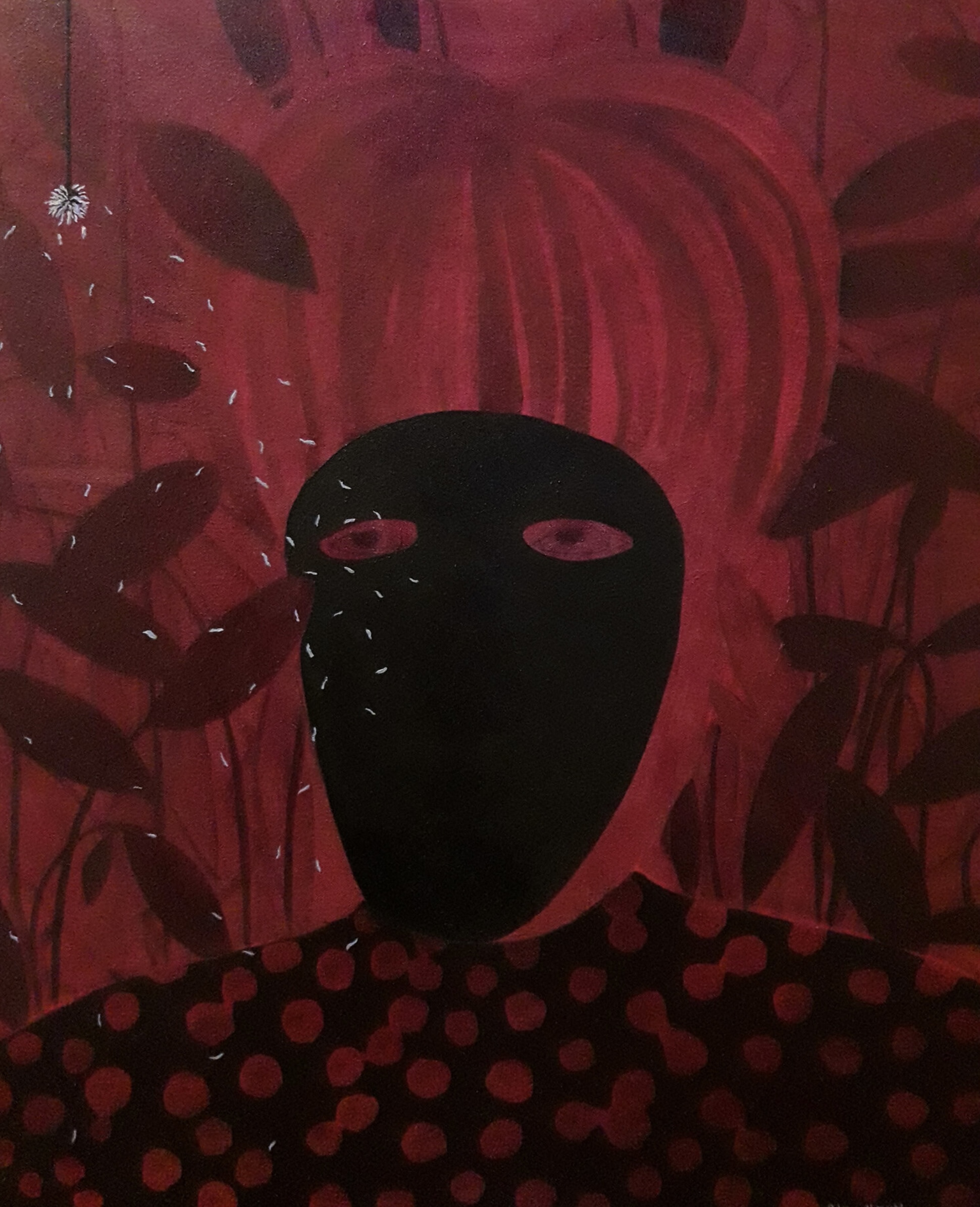 Masked Warrior in Red - Artwork