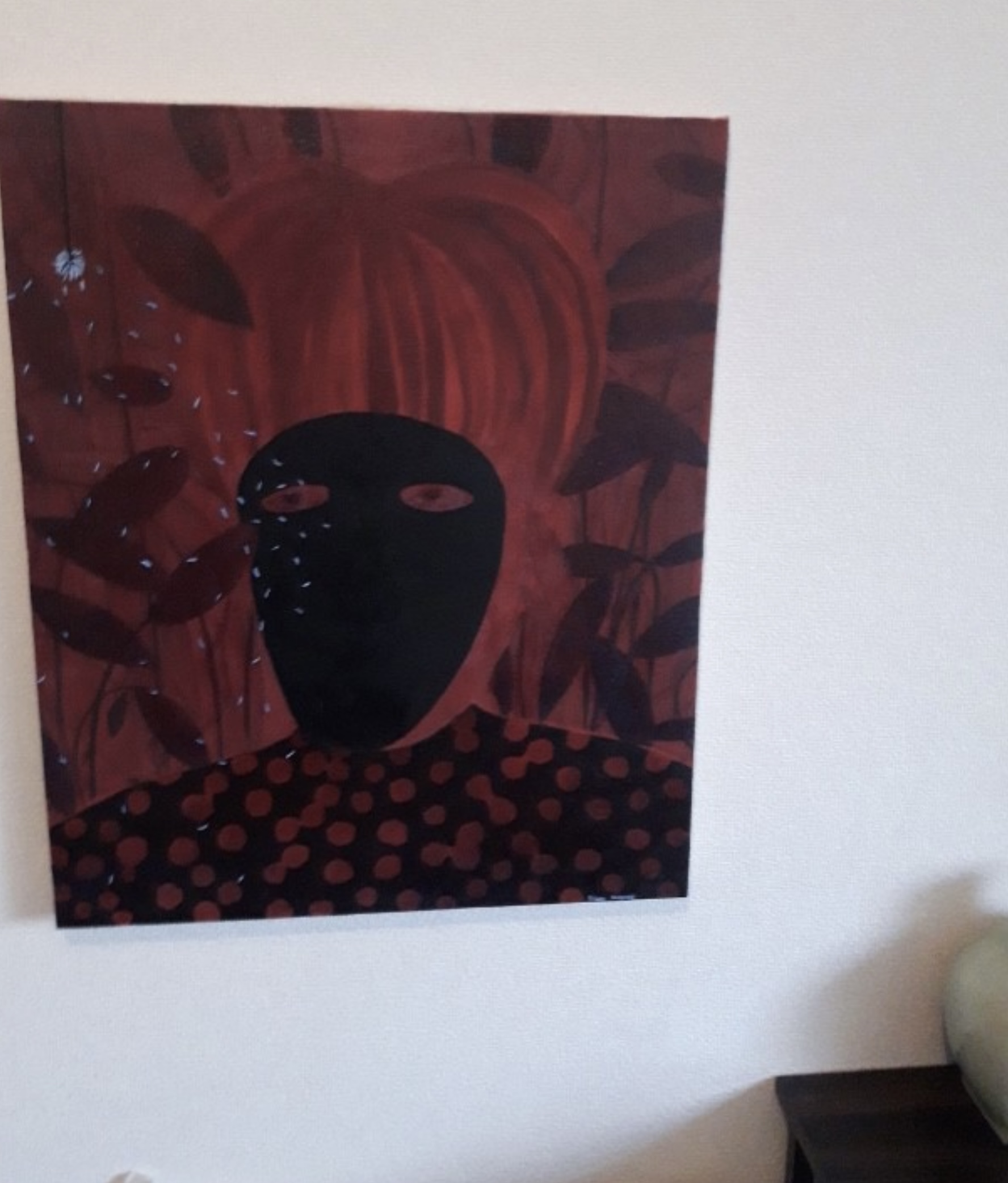 Masked Warrior in Red - Artwork